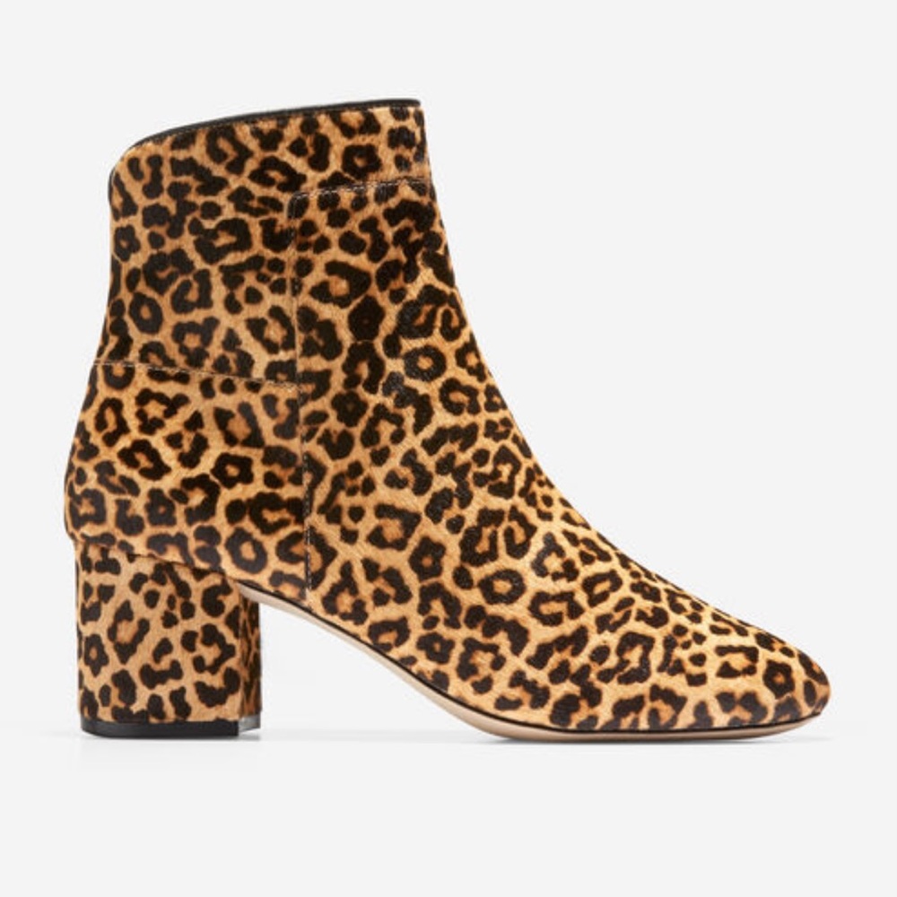 COLE HAAN ARDEN GRAND (LEOPARD) BOOTIES 7.5 WOMEN’S